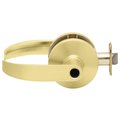 Falcon Grade 2 Cylindrical Lock, Entry Function, Less Cylinder, Quantum Lever, Standard Rose, Satin Brass F B501LD Q 606